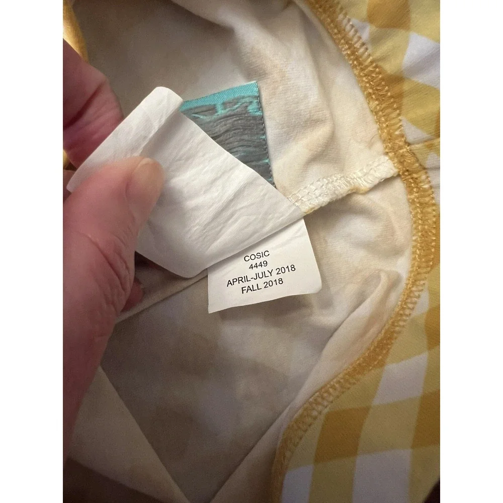 Serendipity‎ 9-10 Girls Yellow Checkered Leggings